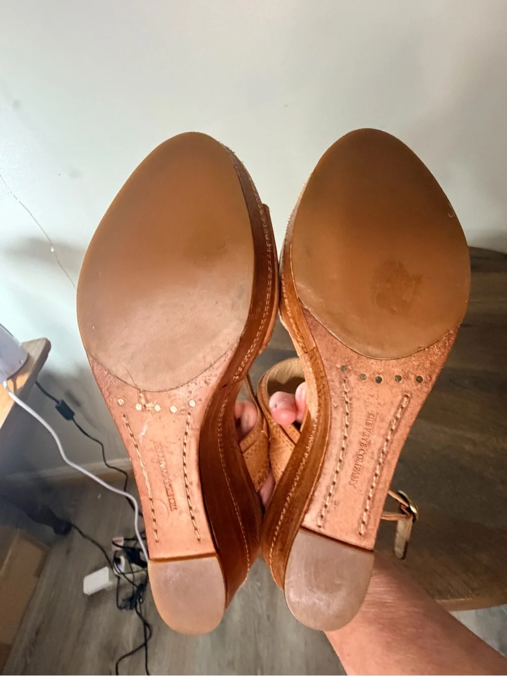 Frye Carlie Sling Wedge Sandels Size 6.5